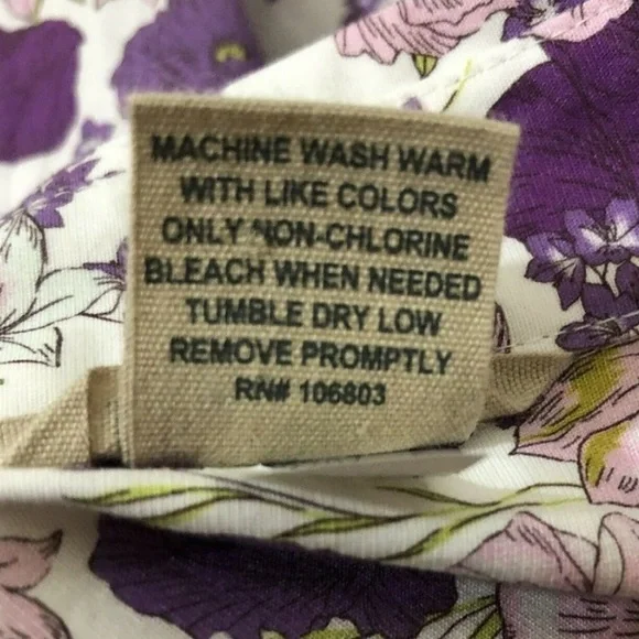 Duluth Trading Top Purple Floral Wrinkle Fighter Long Sleeve Button Shirt XXL - Picture 3 of 7